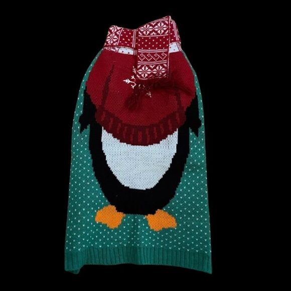 Dog Penguin Holiday Sweater Size Large - Picture 2 of 4